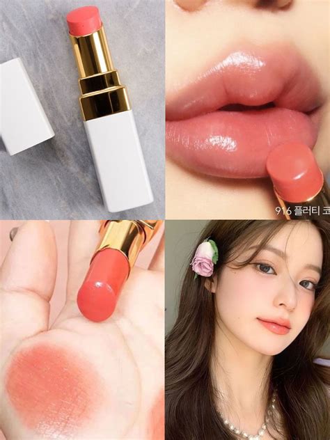 chanel rouge coco baume flirty coral